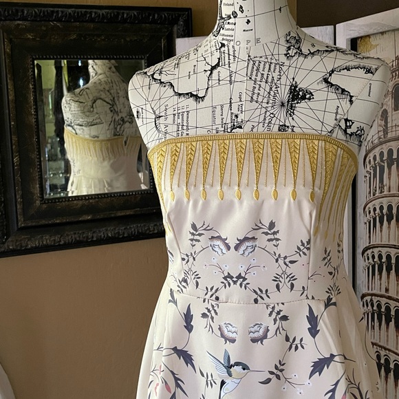 Żü Designer Botanics Runway Embroidered Top Party Midi Stitch Dress, 5⭐️Midi - Picture 11 of 13